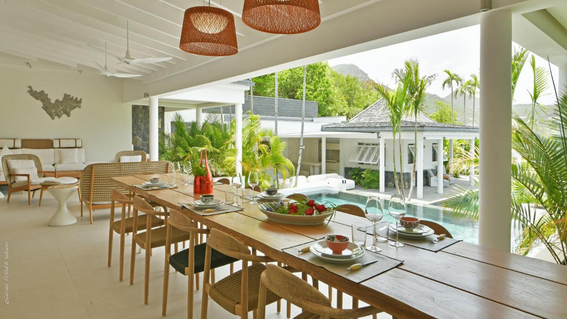 Modern Villa With Two Swimming Pools Petit Cul-de-Sac Bagian luar foto