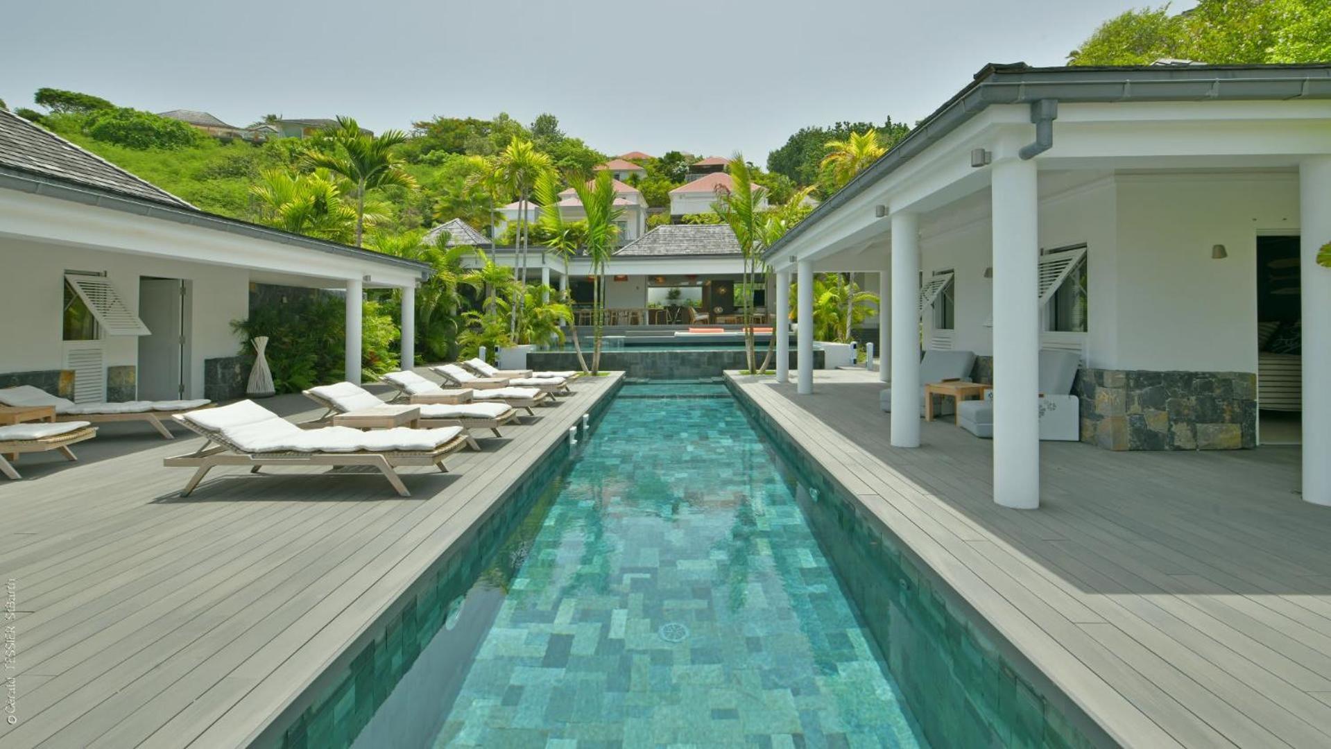 Modern Villa With Two Swimming Pools Petit Cul-de-Sac Bagian luar foto