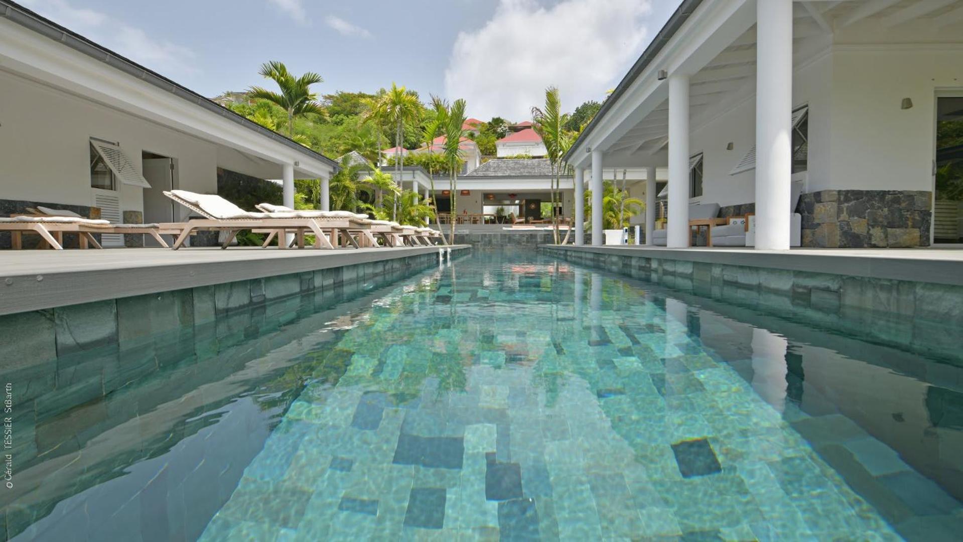 Modern Villa With Two Swimming Pools Petit Cul-de-Sac Bagian luar foto