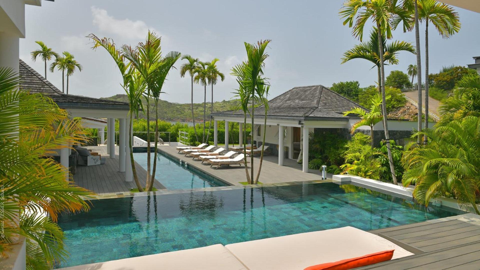 Modern Villa With Two Swimming Pools Petit Cul-de-Sac Bagian luar foto