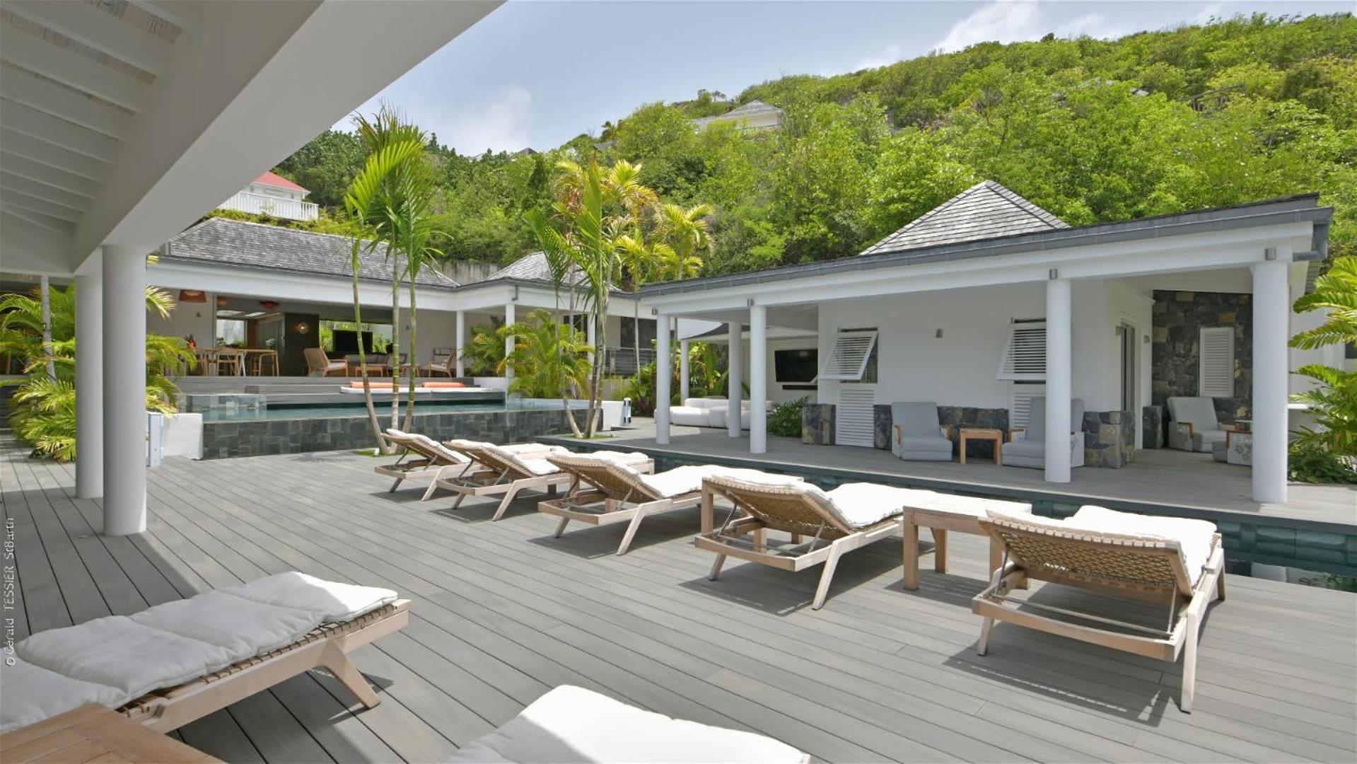 Modern Villa With Two Swimming Pools Petit Cul-de-Sac Bagian luar foto