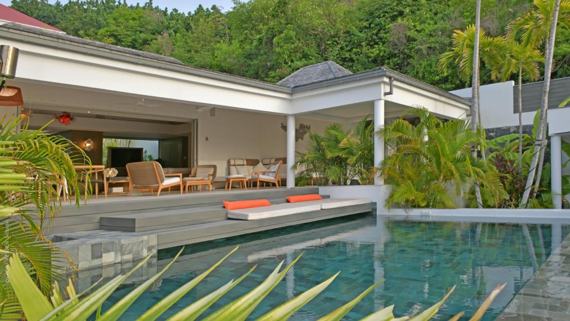 Modern Villa With Two Swimming Pools Petit Cul-de-Sac Bagian luar foto