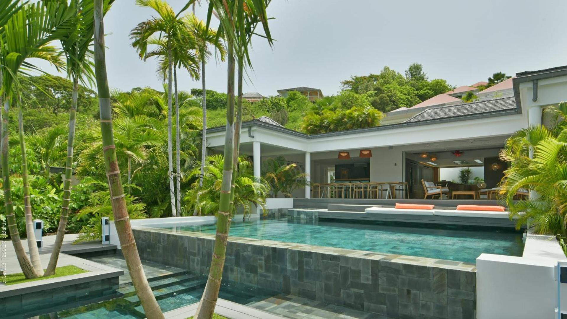 Modern Villa With Two Swimming Pools Petit Cul-de-Sac Bagian luar foto