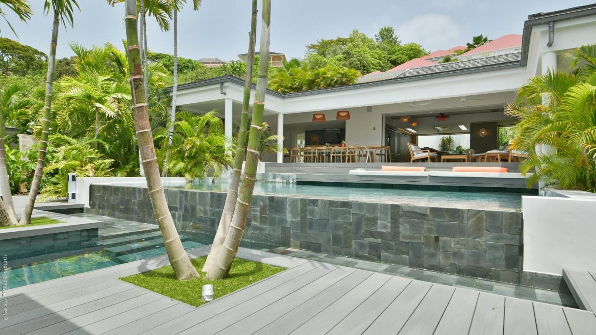 Modern Villa With Two Swimming Pools Petit Cul-de-Sac Bagian luar foto