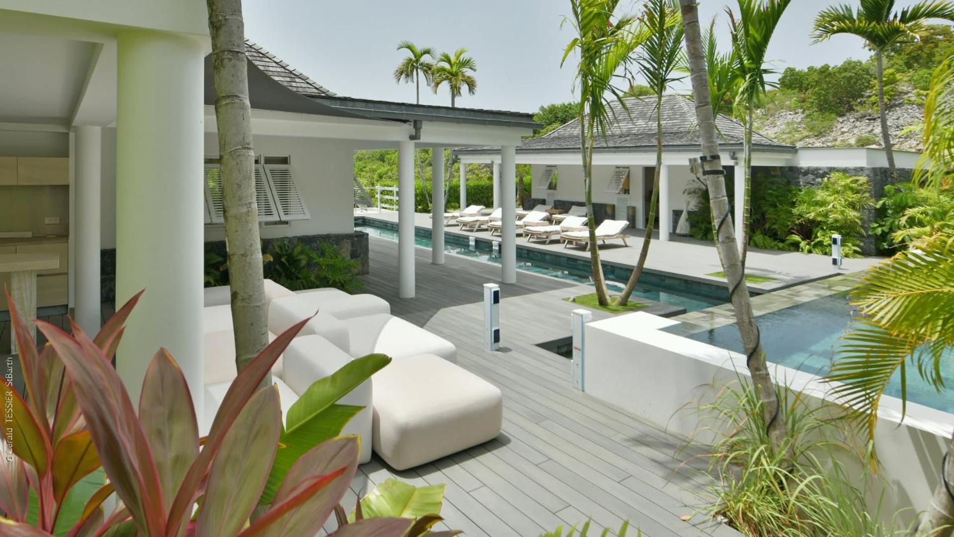 Modern Villa With Two Swimming Pools Petit Cul-de-Sac Bagian luar foto
