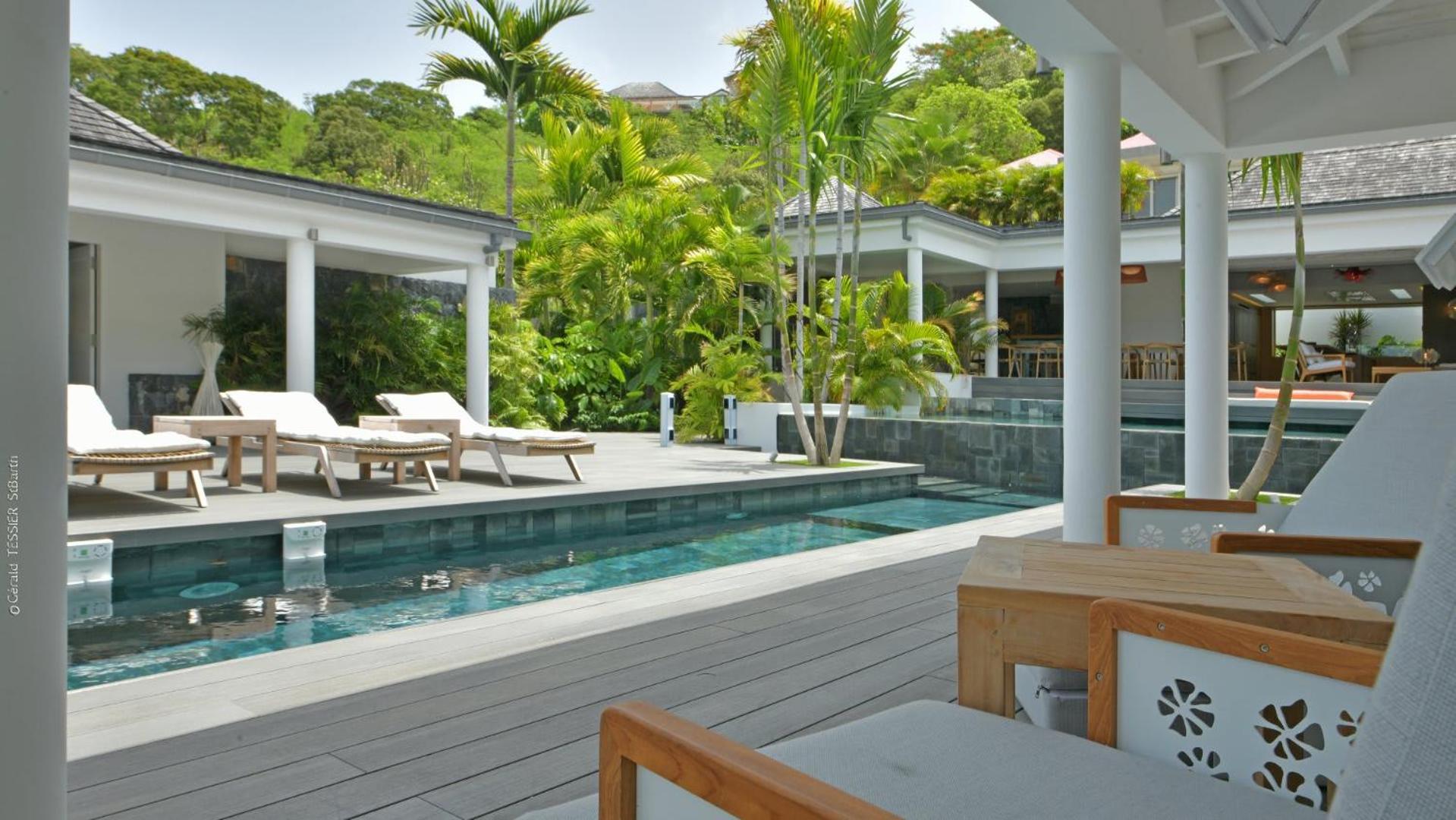 Modern Villa With Two Swimming Pools Petit Cul-de-Sac Bagian luar foto