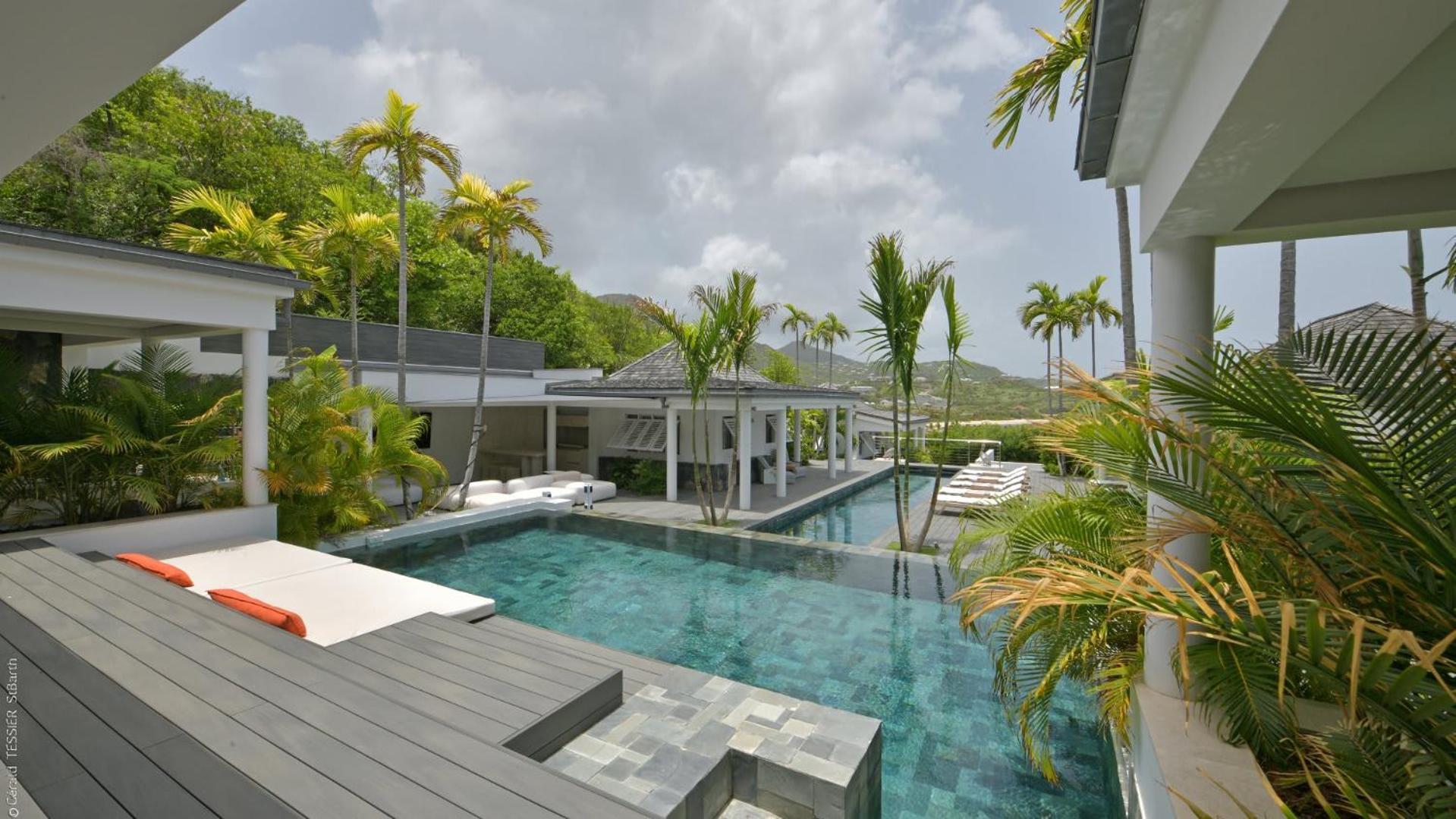 Modern Villa With Two Swimming Pools Petit Cul-de-Sac Bagian luar foto